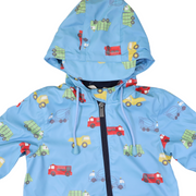 Korango Trucks Polar Fleece Lined Zip Rain Suit Airie Blue