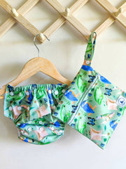 Little E & Co Reusable Swim Nappy & Mini Wet Bag Combo - Forest