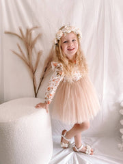 A Little Lacey Millie Rose Girls Long Sleeve Dress