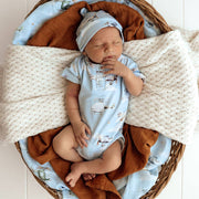 Snuggle Hunny Taking Flight Short Sleeve Organic Bodysuit