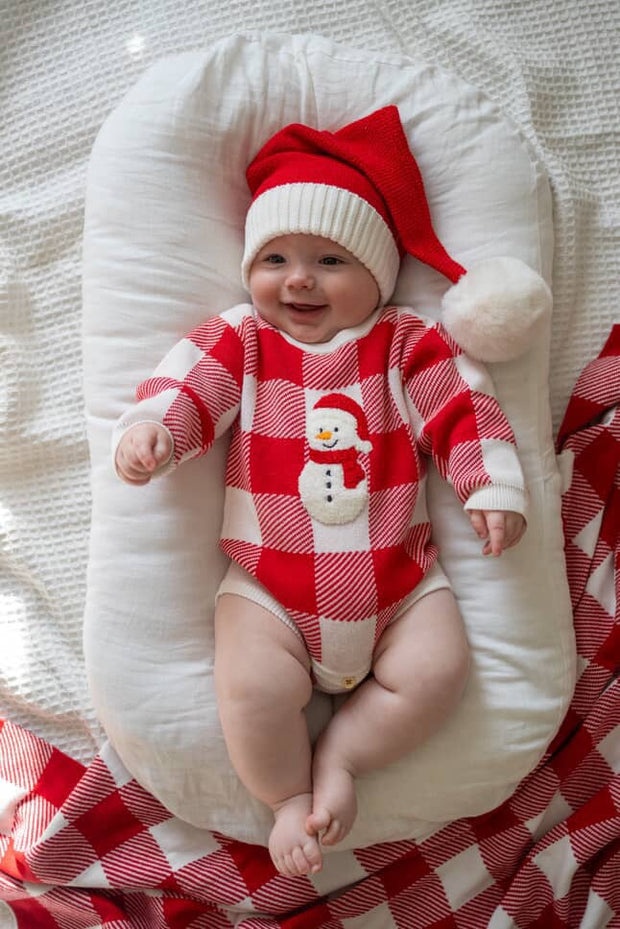 Petite & Co Snowman Sherpa Romper