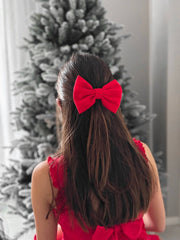 A Little Lacey Phoebe Red Girls Hair Bow