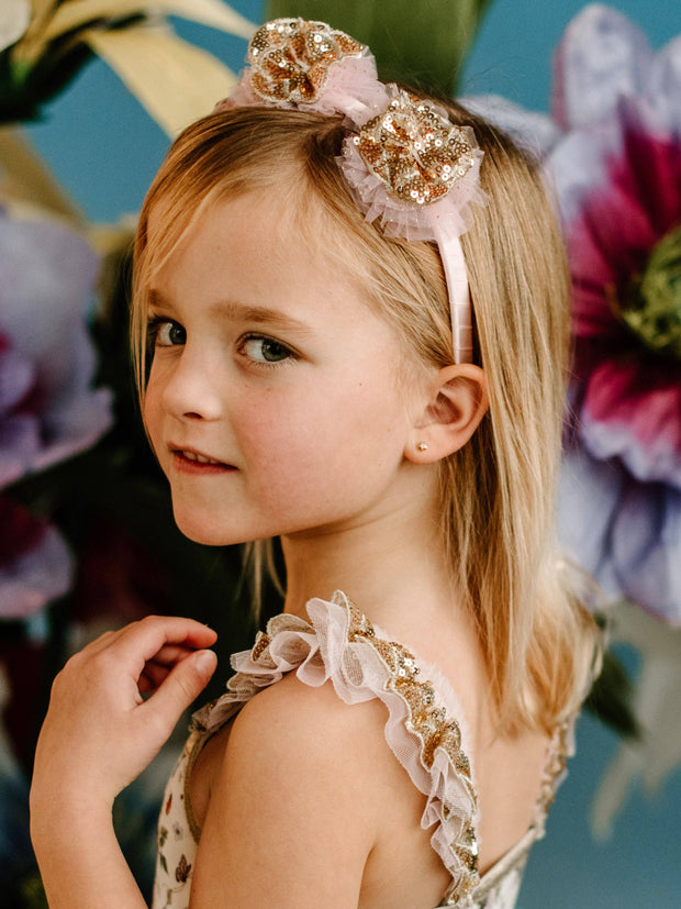Fleur Harris Regal Headband - Pink Lavender