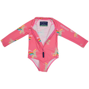 Korango Hot Pink Unicorn Zip Swimsuit