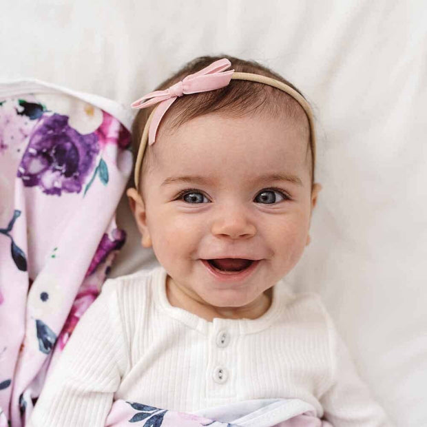 Snuggle Hunny Rose Pink Velvet Bow