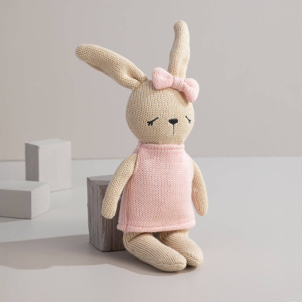 Living Textiles Knitted Animal Toy - Bella the Bunny