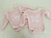 Petite & Co Classic Ribbed Romper - Baby Pink