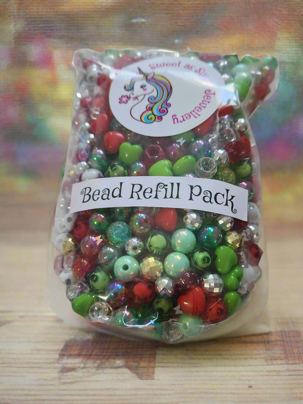 Sweet As Sugar Jewellery Bead Refill Pack - Christmas