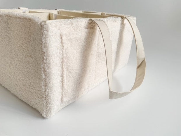 Petite & Co Nappy Caddy Organiser - Teddy - Bone Handles