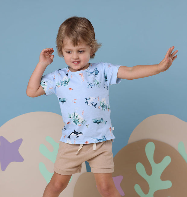 Snuggle Hunny Organic Shorts - Pebble