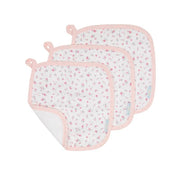 All 4 Ella Wash Cloths 3pk - Pink Petals