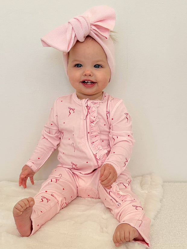 Elke & Indigo Bamboo/Organic Cotton Growsuit - Candy Christmas