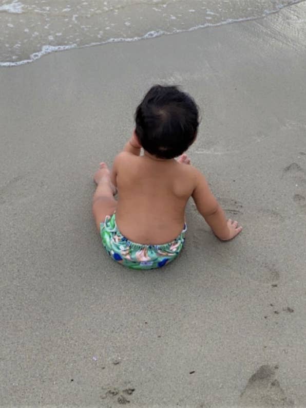 Little E & Co Reusable Swim Nappy & Mini Wet Bag Combo - Forest