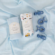 All 4 Ella Organic Swaddles & 4 pegs Gift Set - Barnyard