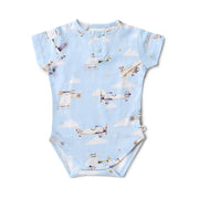 Snuggle Hunny Taking Flight Short Sleeve Organic Bodysuit