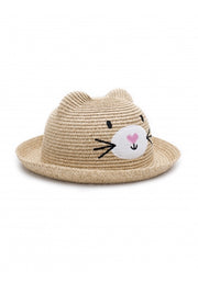 Billy Loves Audrey Kids'  Cat Hat  - Natural/Pink - 54cm