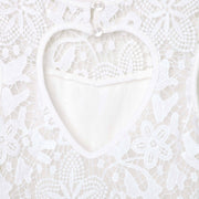 Designer Kidz Tara Heart Back Dress - Ivory