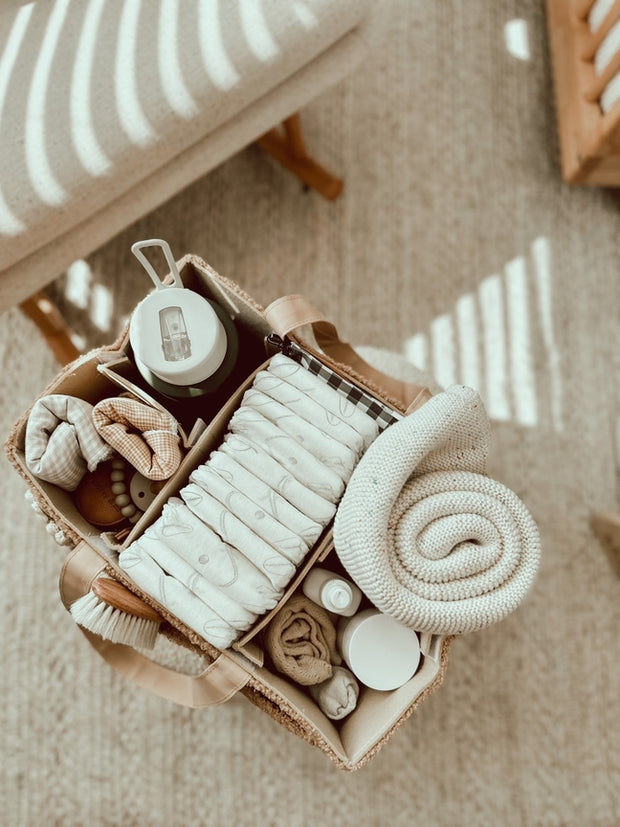 Petite & Co Nappy Caddy Organiser - Teddy Brown
