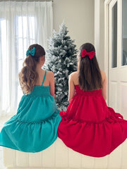 A Little Lacey Sabrina Red Girls Hair Bow