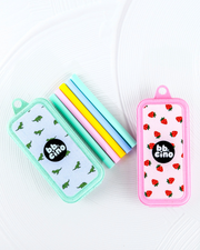 Bbcino Silicone Straw Set - Strawberry / Dinosaur