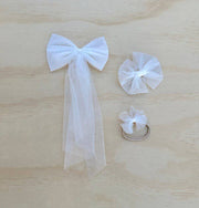 A Little Lacey White Tulle Bow