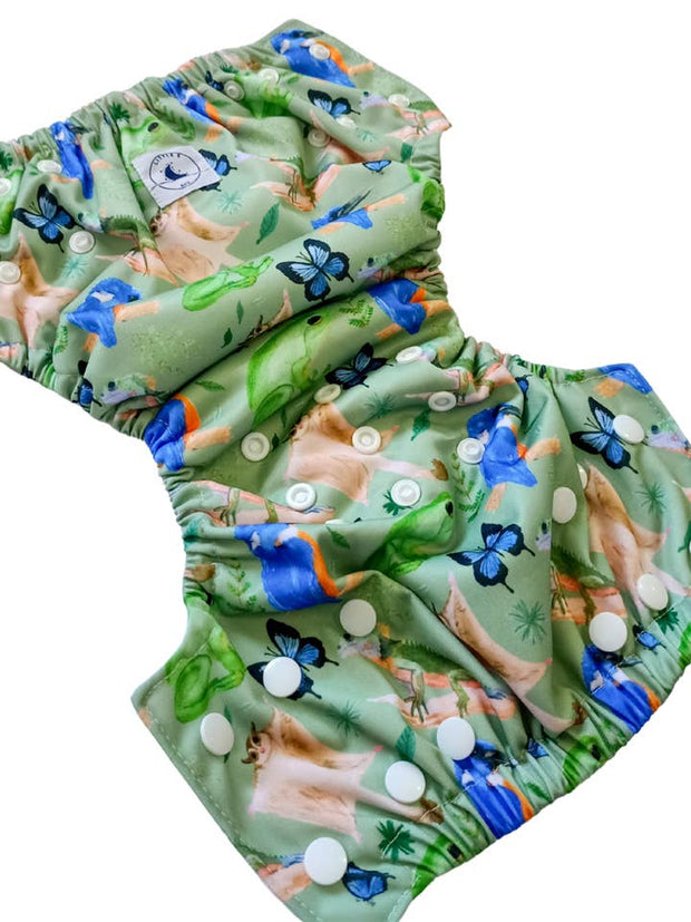 Little E & Co Reusable Swim Nappy & Mini Wet Bag Combo - Forest