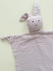 Petite & Co Bunny Lovey Comforter - Mauve