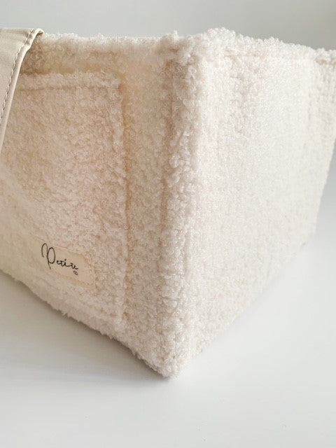 Petite & Co Nappy Caddy Organiser - Teddy - Bone Handles
