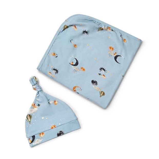 Snuggle Hunny Organic Jersey Wrap & Beanie Set - Dream