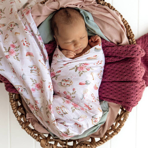 Snuggle Hunny Alice’s Tea Party Organic Muslin Wrap
