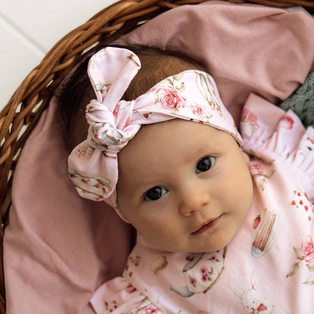 Snuggle Hunny Alice’s Tea Party Organic Topknot