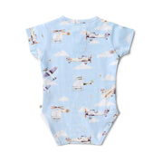 Snuggle Hunny Taking Flight Short Sleeve Organic Bodysuit