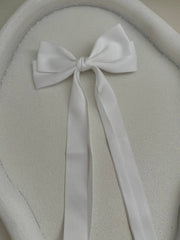 A Little Lacey Classic White Girls Hair Bow