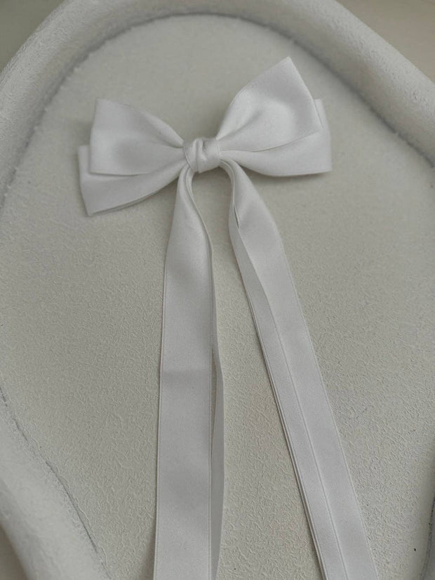 A Little Lacey Classic White Girls Hair Bow