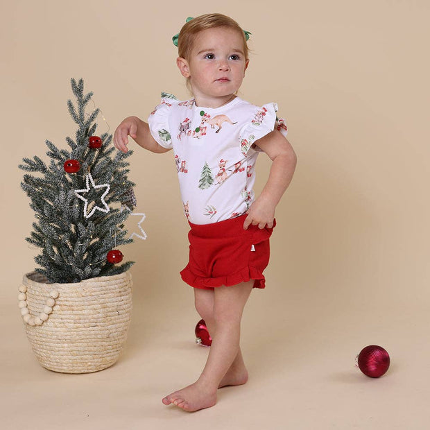 Snuggle Hunny Red Organic Bloomers