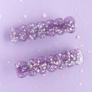 Lauren Hinkley Australia Hair Clips - Purple Sparkle Glitter