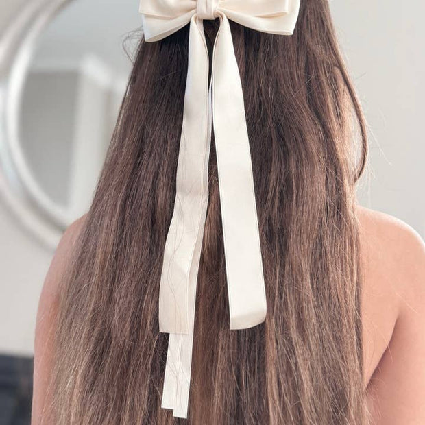 A Little Lacey Classic Champagne Girls Hair Bow