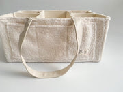 Petite & Co Nappy Caddy Organiser - Teddy - Bone Handles