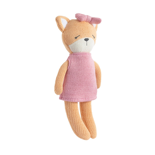 Living Textiles Knitted Animal Toy- Frankie the Fox