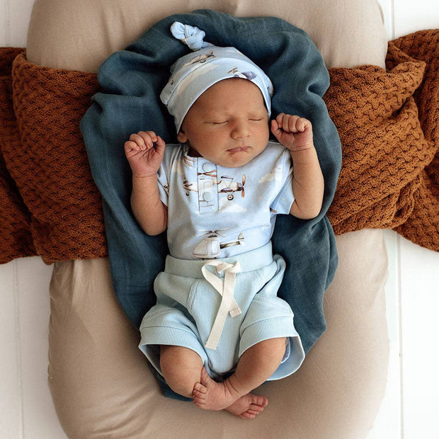 Snuggle Hunny Taking Flight Short Sleeve Organic Bodysuit