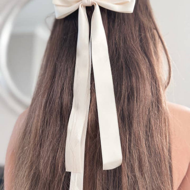 A Little Lacey Classic Champagne Girls Hair Bow