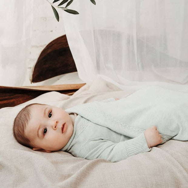 Jujo Baby Cable Edge Shwrap™ Blanket with sleeves- 7 Colour Options