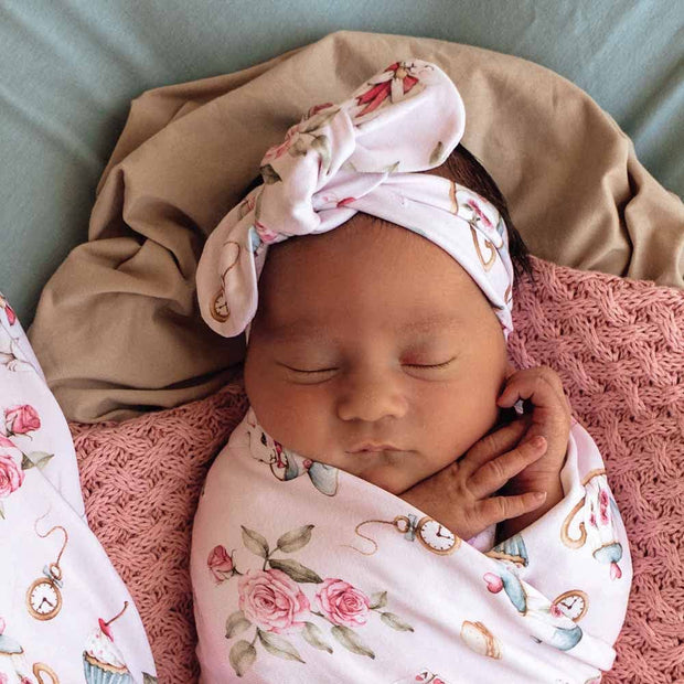 Snuggle Hunny Alice’s Tea Party Organic Topknot