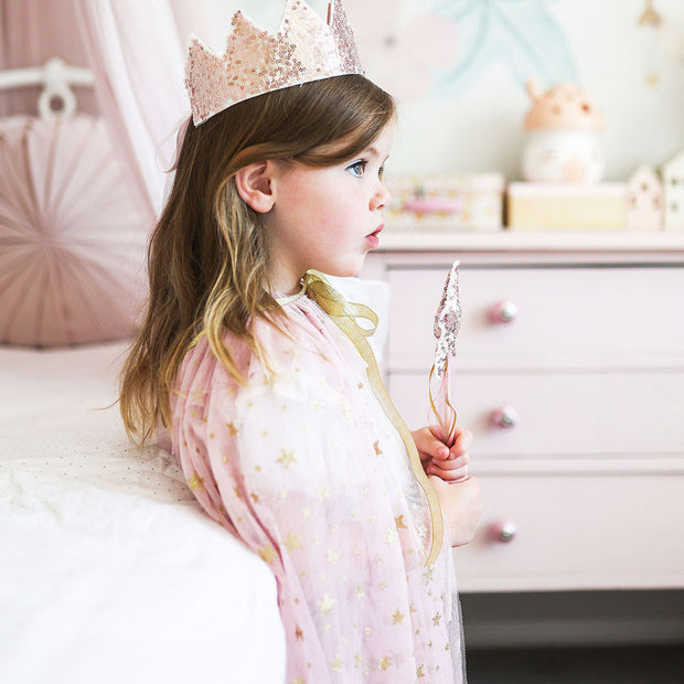 Alimrose Tulle Star Cape – Blush