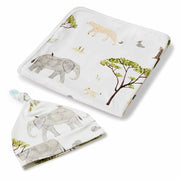 Snuggle Hunny Safari Organic Jersey Wrap & Beanie Set