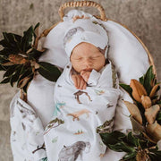 Snuggle Hunny Safari Organic Jersey Wrap & Beanie Set
