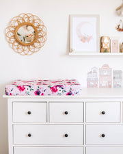 Snuggle Hunny Floral Kiss Fitted Bassinet Sheet / Change Pad Cover
