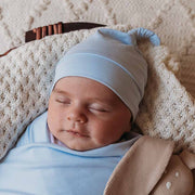 Snuggle Hunny Baby Blue Organic Knotted Beanie