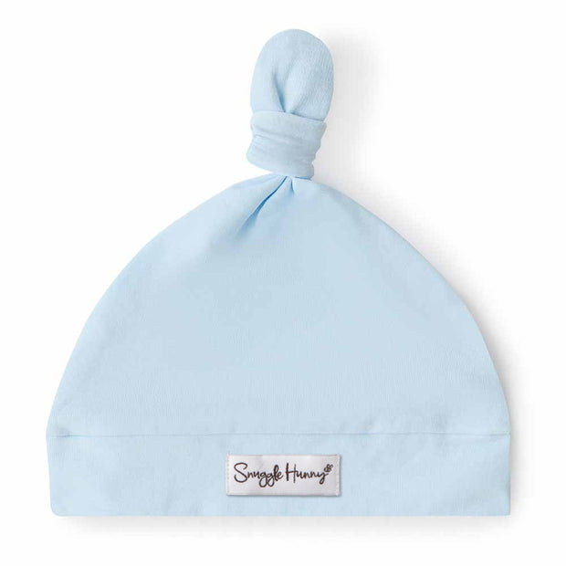 Snuggle Hunny Baby Blue Organic Knotted Beanie