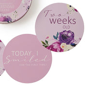 Snuggle Hunny Floral Kiss & Blossom Pink Reversible Milestone Cards